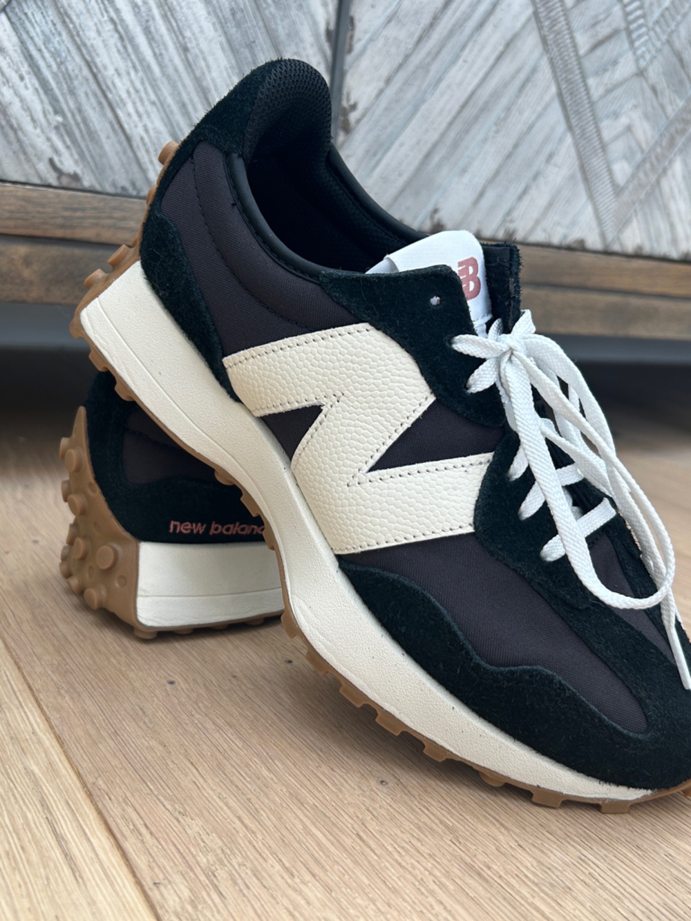 New Balance Black, Cream & Brown Retro Runner Sneakers